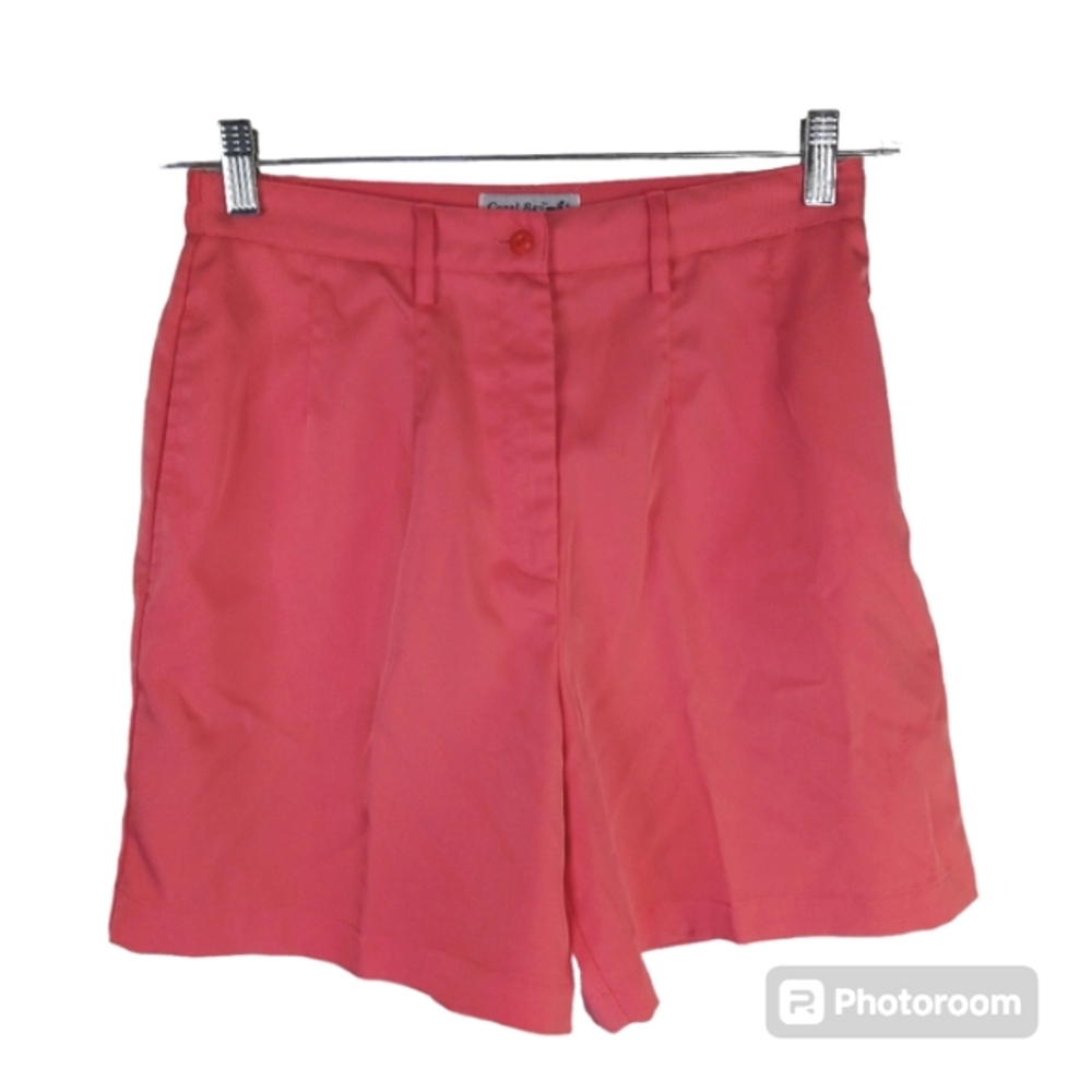 CORAL BAY Golf Shorts Size 8P Pleated Front Polyester Pockets